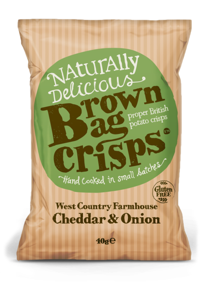 Brown Bag Crisps | Cheddar & Onion | Gluten Free Crisps
