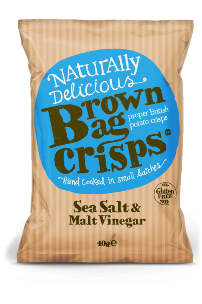 Brown Bag Crisps | Sea Salt & Malt Vinegar | Gluten Free Crisps